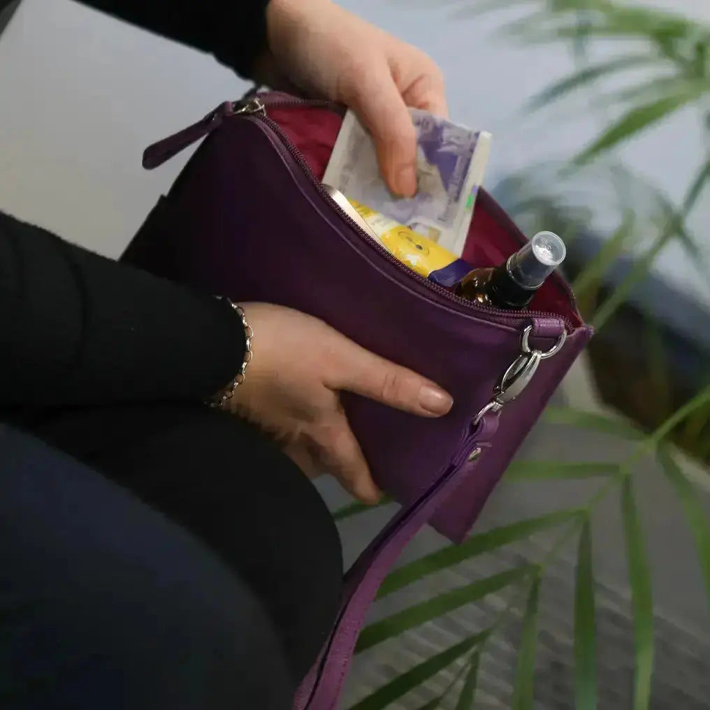 Soft Feel Bag with Hand Strap Black Leather My Store