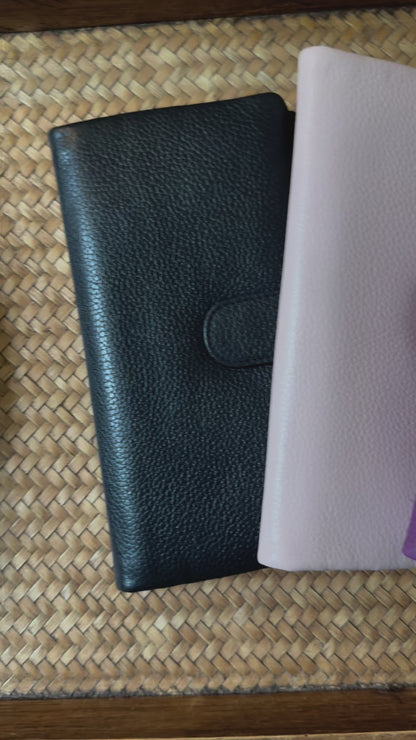 Super Soft Tab Close Purse Black Leather