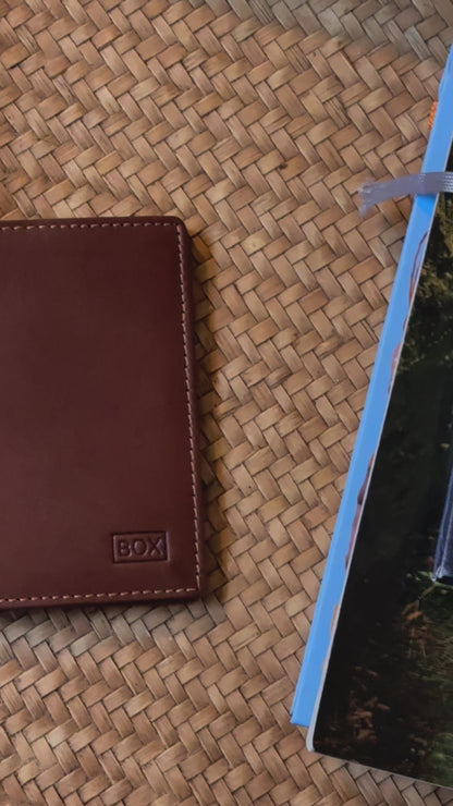 Slim Wallet Bi- Fold in Tan or Black Leather